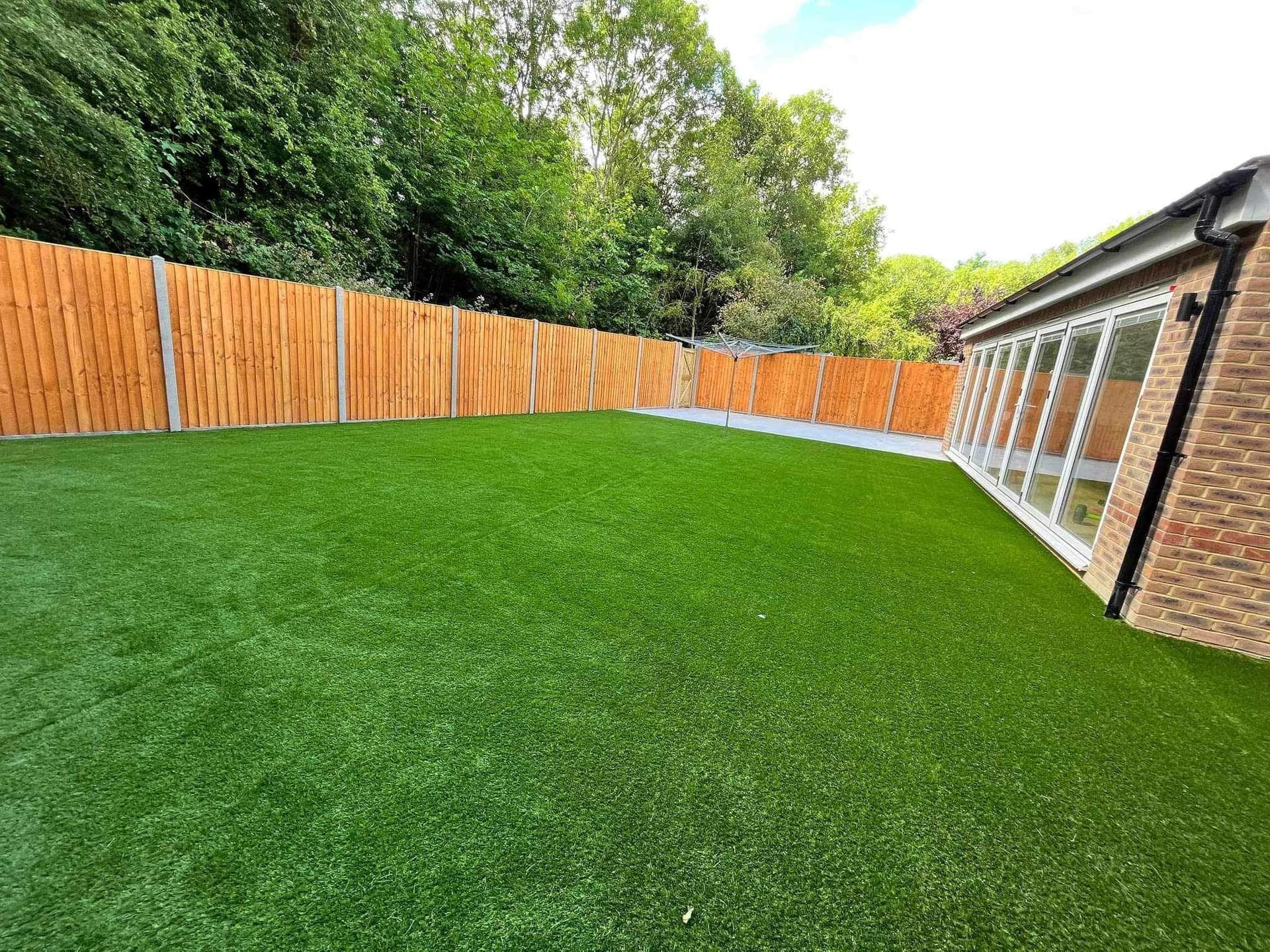 Artificial grass landscaping