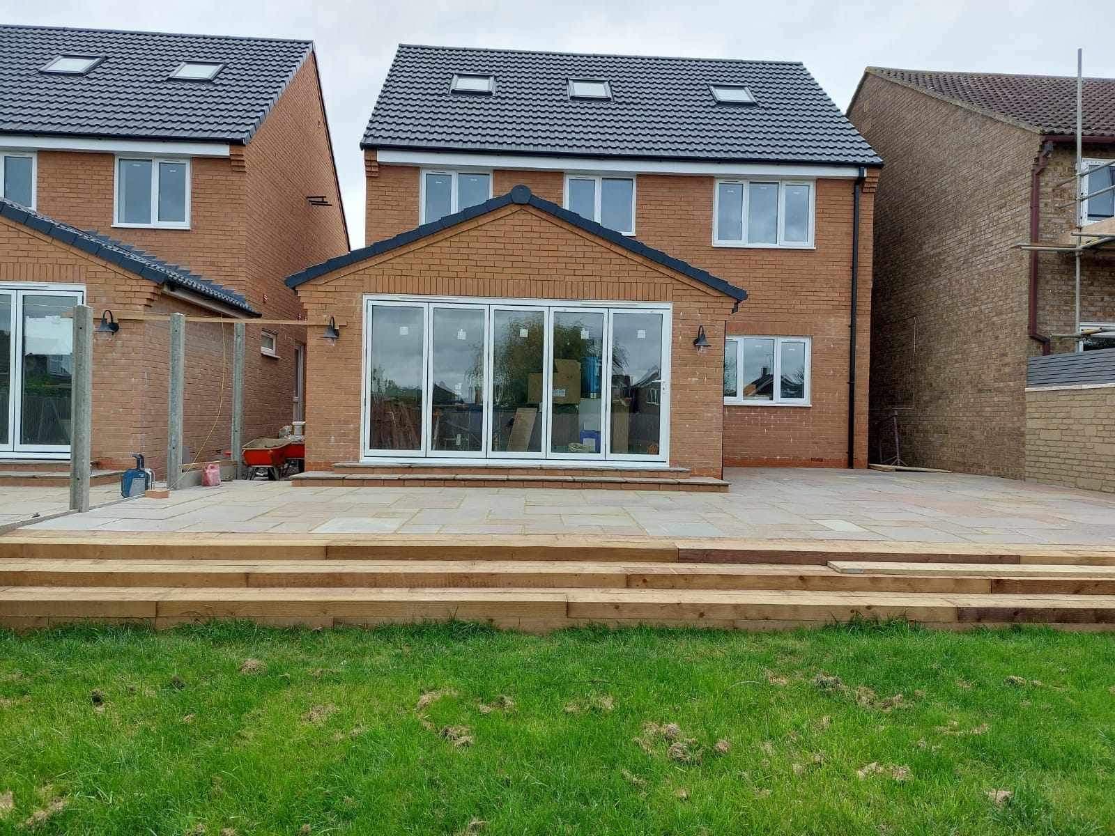 Patio with landscaping surround