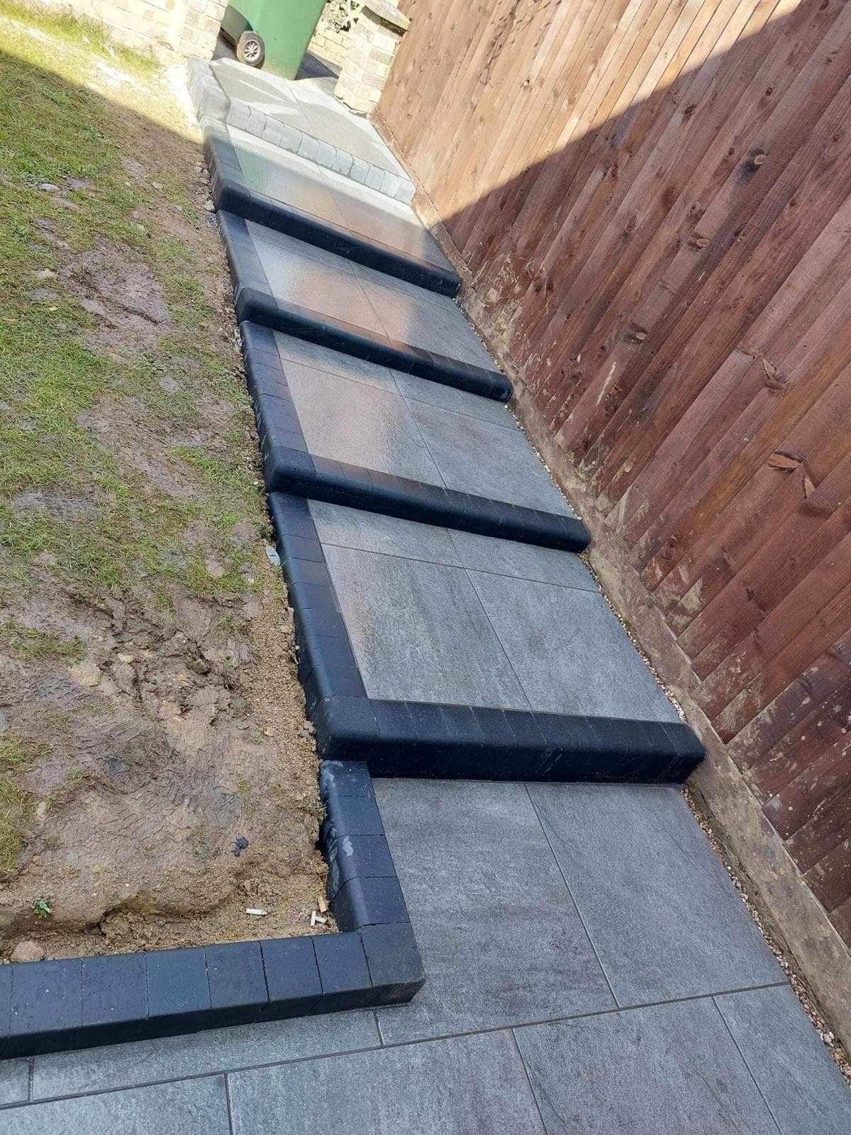 Patio and decorative steps