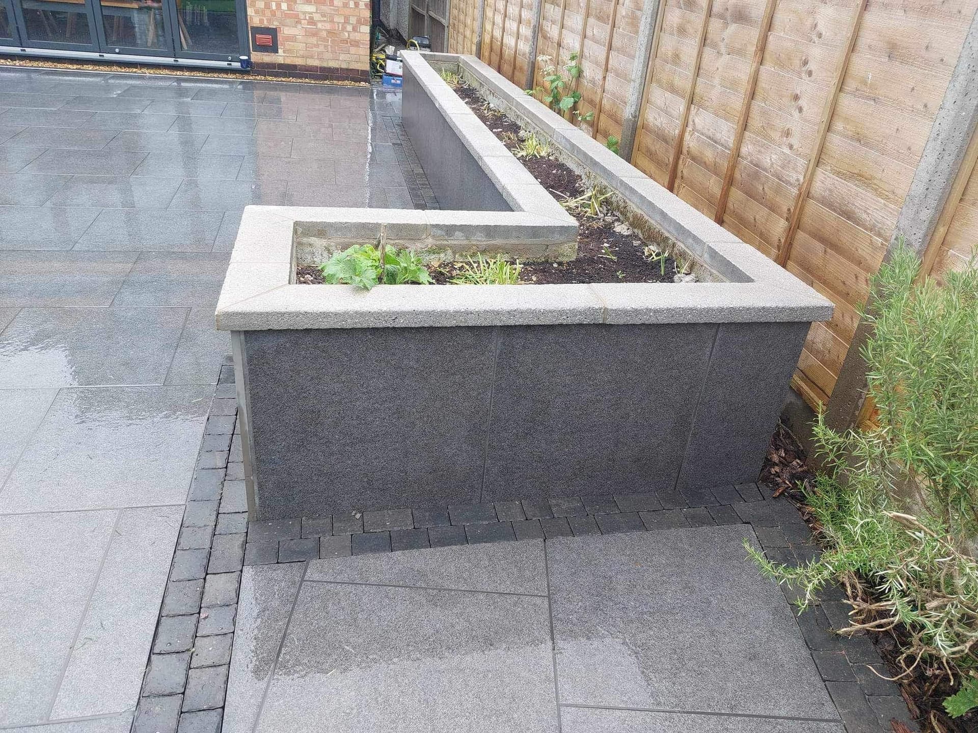 Garden landscaping and planters